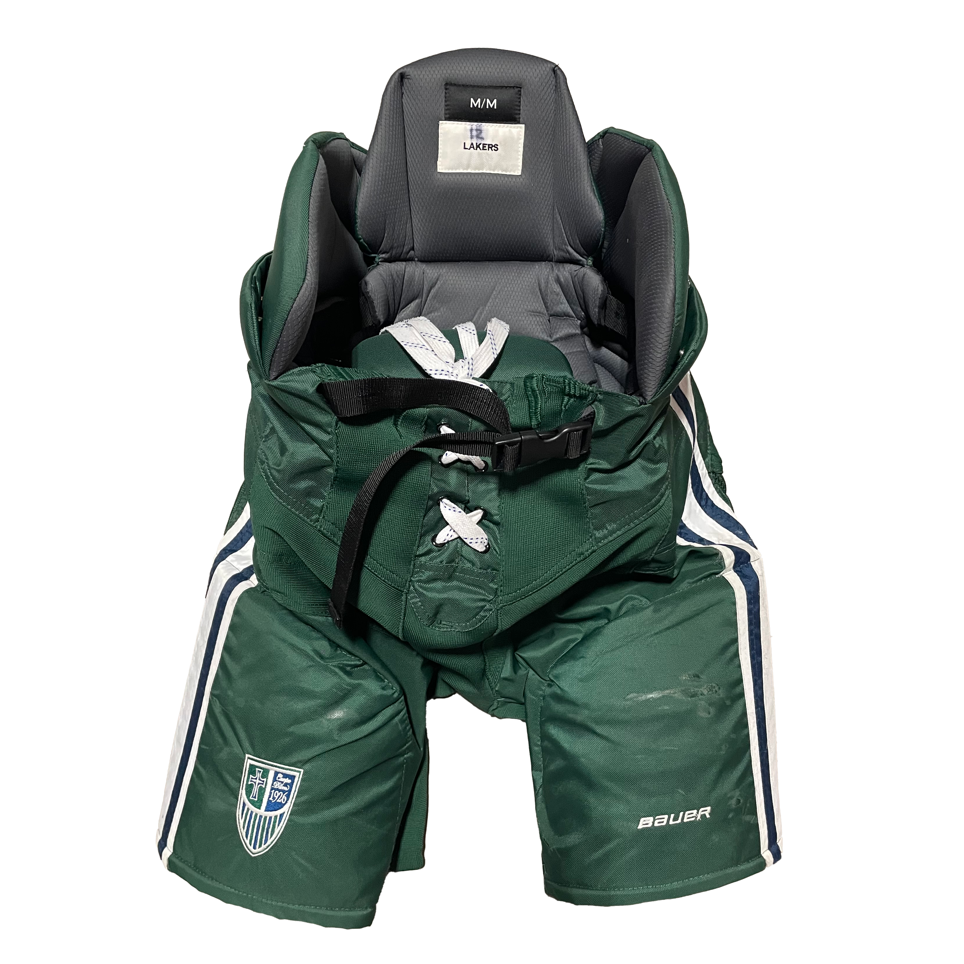 Bauer Nexus - Pantalon de hockey Pro Stock d'occasion (vert/blanc)